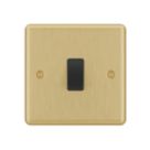 LAP  20A 1-Gang Intermediate Switch Satin Brass with Black Inserts