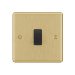 LAP  20A 1-Gang Intermediate Switch Satin Brass with Black Inserts