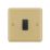 LAP  20A 1-Gang Intermediate Switch Satin Brass with Black Inserts