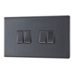 LAP  20A 16AX 4-Gang 2-Way Light Switch  Slate Grey