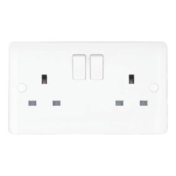 Vimark Pro 13A 2-Gang DP Switched Plug Socket White