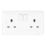 Vimark Pro 13A 2-Gang DP Switched Plug Socket White