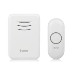 Byron DBY-22311 Battery-Powered Wireless Portable Doorbell Kit White