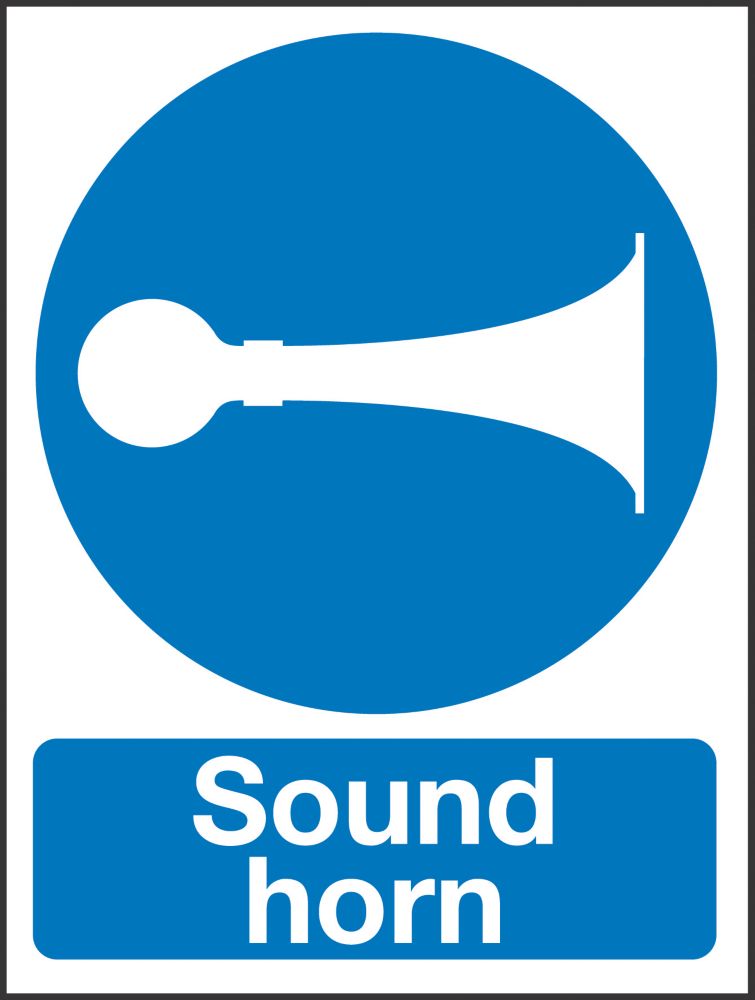 "Sound Horn" Sign 400mm x 300mm Screwfix