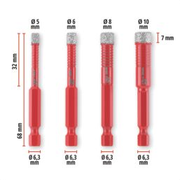 Einhell  Diamond Holesaw Set 4 Pieces