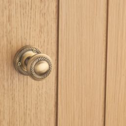 Designer Levers Georgian Mortice Knob Pair Antique Brass 58mm