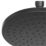 Swirl  Fixed Shower Head Matt Black 250mm