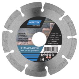 Norton  Multi-Material Segmented Diamond Cutting Blade 115mm x 22.23mm