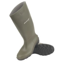 Dunlop Pricemaster Metal Free  Non Safety Wellies Green Size 12