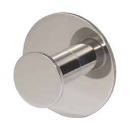 Eclipse Self-Adhesive Circular Coat Hook Polished Stainless Steel 48mm