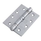 Smith & Locke  Satin Chrome Grade 11 Fire Rated Ball Bearing Hinges 102mm x 76mm 3 Pack