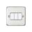 MK Contoura 10A 3-Gang 2-Way Switch  Brushed Stainless Steel with White Inserts