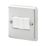 MK Contoura 10A 3-Gang 2-Way Switch  Brushed Stainless Steel with White Inserts