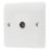 Vimark Pro 1-Gang Isolated Coaxial TV Socket White