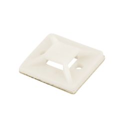 Essentials Cable Tie Bases Natural 20mm x 19mm 100 Pack