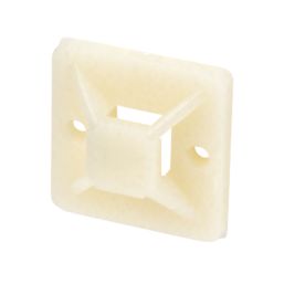 Essentials Cable Tie Bases Natural 20mm x 19mm 100 Pack