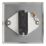 Contactum Iconic 10AX 1-Gang 1-Way Retractive Bell Switch Brushed Steel with White Inserts