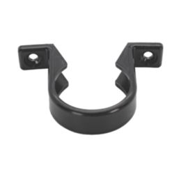 FloPlast Solvent Weld Pipe Clips Black 40mm 20 Pack