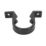 FloPlast Solvent Weld Pipe Clips Black 40mm 20 Pack