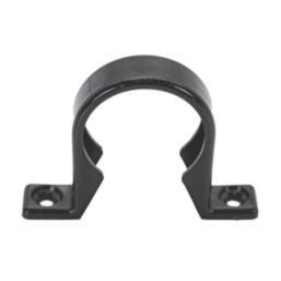 FloPlast Solvent Weld Pipe Clips Black 40mm 20 Pack