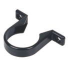 FloPlast Solvent Weld Pipe Clips Black 40mm 20 Pack