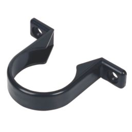 FloPlast Solvent Weld Pipe Clips Black 40mm 20 Pack