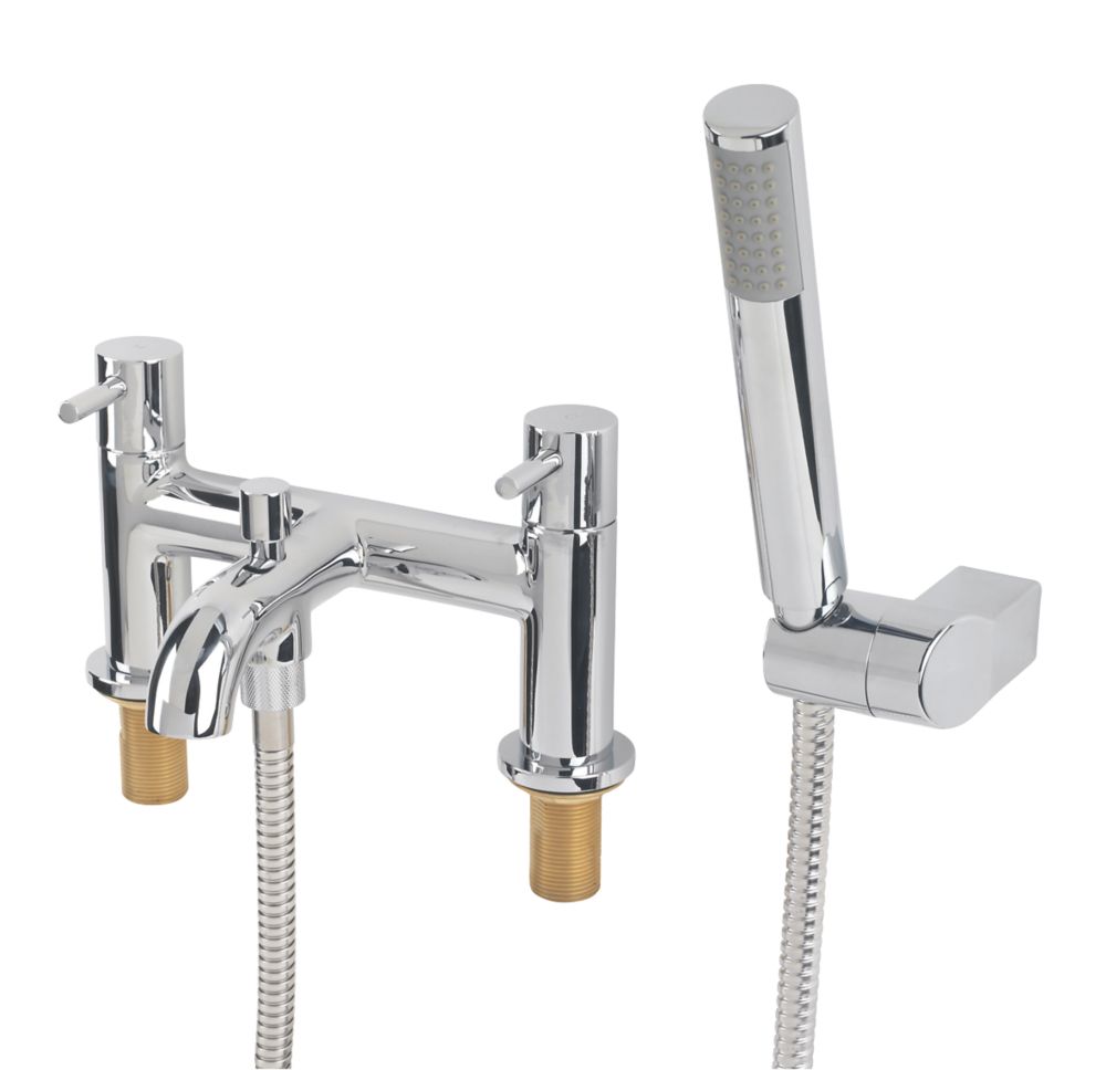 Deck Mounted Bath Shower Mixer Chrome