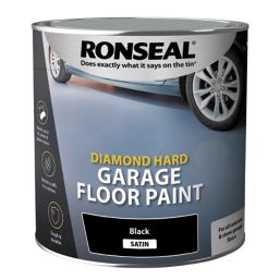 Ronseal 2.5Ltr Black Satin Heavy Duty Garage Floor Paint