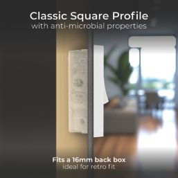 British General 900 Series 10A 10AX 1-Gang 1-Way Press Switch White