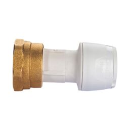 Hep2O  Plastic Push-Fit Straight Keyless Tap Connector 15mm x 3/4"
