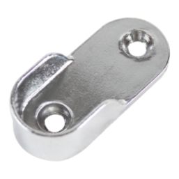 Essentials Oval Rail End Sockets Polished Chrome 30mm 2 Pack