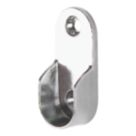 Essentials Oval Rail End Sockets Polished Chrome 30mm 2 Pack