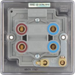 British General Nexus Metal 45A 1-Gang DP Cooker Switch Black Nickel with LED