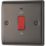 British General Nexus Metal 45A 1-Gang DP Cooker Switch Black Nickel with LED