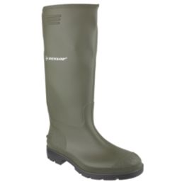 Dunlop Pricemaster 380VP Metal Free  Non Safety Wellies Green Size 4