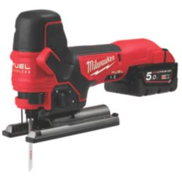 Milwaukee M18 FBJS-502X FUEL 18V 2 x 5.0Ah Li-Ion RedLithium Brushless Cordless Body-Grip Jigsaw