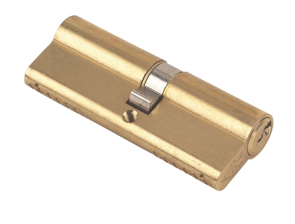 Yale Fire Rated 6Pin Euro Cylinder Lock BS 4045 (85mm) Polished Brass