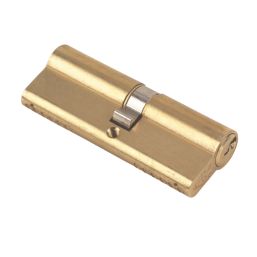 Yale Fire Rated 1 Star Double Euro Cylinder Lock BS 40-45 (85mm) Polished Brass