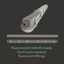 4lite Valde Single 5ft LED Non-Corrosive Batten Light 60W 8400lm 220-240V