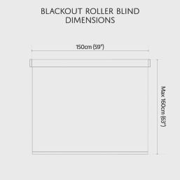 Renaissance Roller Blackout Thermal Blind Black 150cm x 160cm Drop