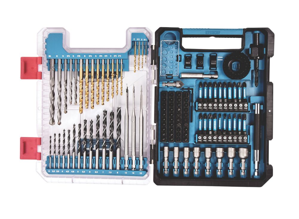 Erbauer Drill Bit Sets Drilling Screwfix