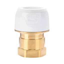 Hep2O  Plastic Push-Fit Adapting Keyless Female Coupler 22mm x 3/4"