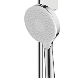 Swirl Lulworth Rear-Fed Exposed Chrome Plated Thermostatic Mixer Shower with Diverter