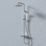 Swirl Lulworth Rear-Fed Exposed Chrome-Plated Thermostatic Mixer Shower with Diverter