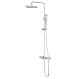 Swirl Lulworth Rear-Fed Exposed Chrome-Plated Thermostatic Mixer Shower with Diverter
