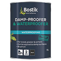 Bostik  Aquaprufe Flexible Damp-Proofer & Waterproofer Black 5Ltr