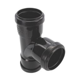 FloPlast Push-Fit Equal Tee Black  40mm