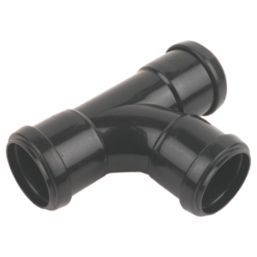 FloPlast Push-Fit Equal Tee Black  40mm