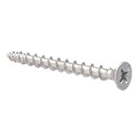 Exterior-Tite Countersunk Head Carbon Steel Silver Outdoor Ironmongery Screws 4 x 40mm 200 Pack