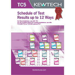 Kewtech TC5 Schedule of Test Results Up To 12 Ways 40 Certificates